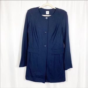 Cabi Lido Longline Blazer Jacket: Navy Blue